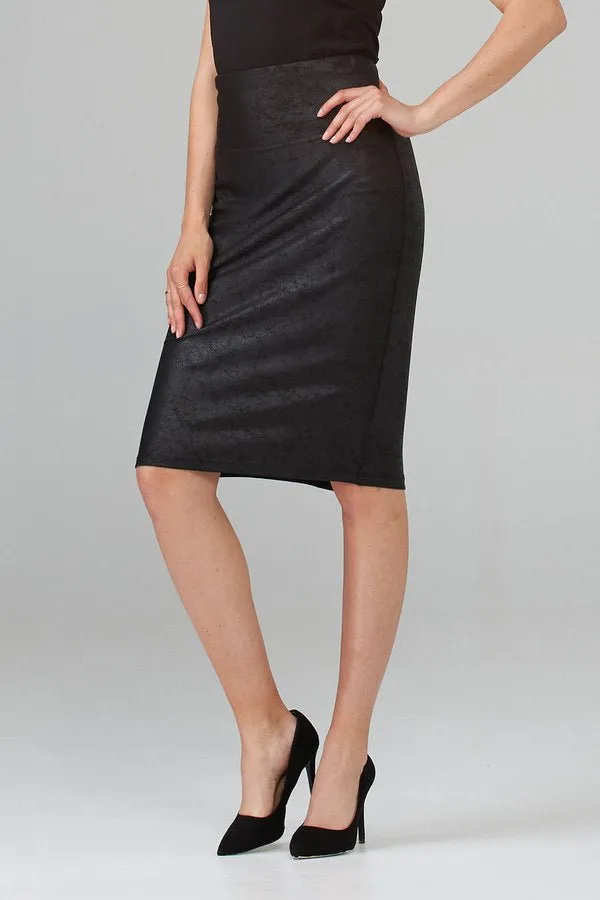 Faux-Suede Pencil Skirt