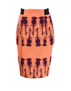 Fit Print Pencil Skirt