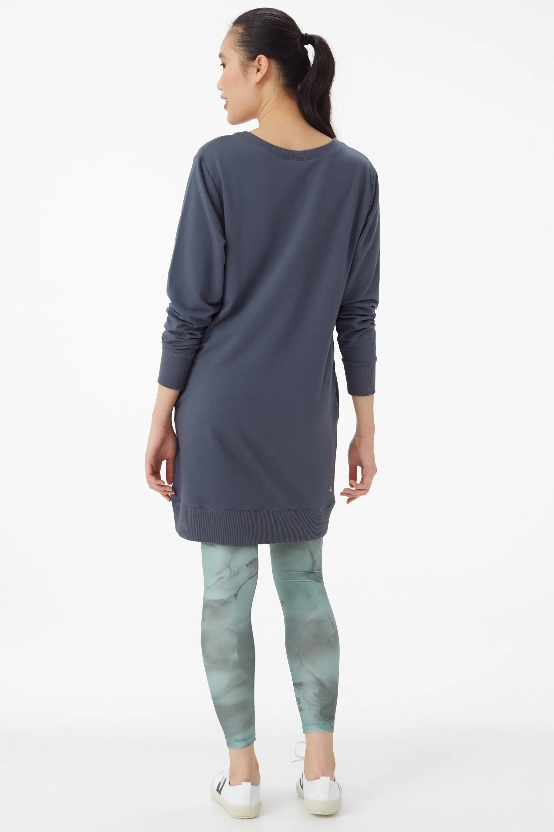 Flat Track Long Sleeve Sweatshirt Dress