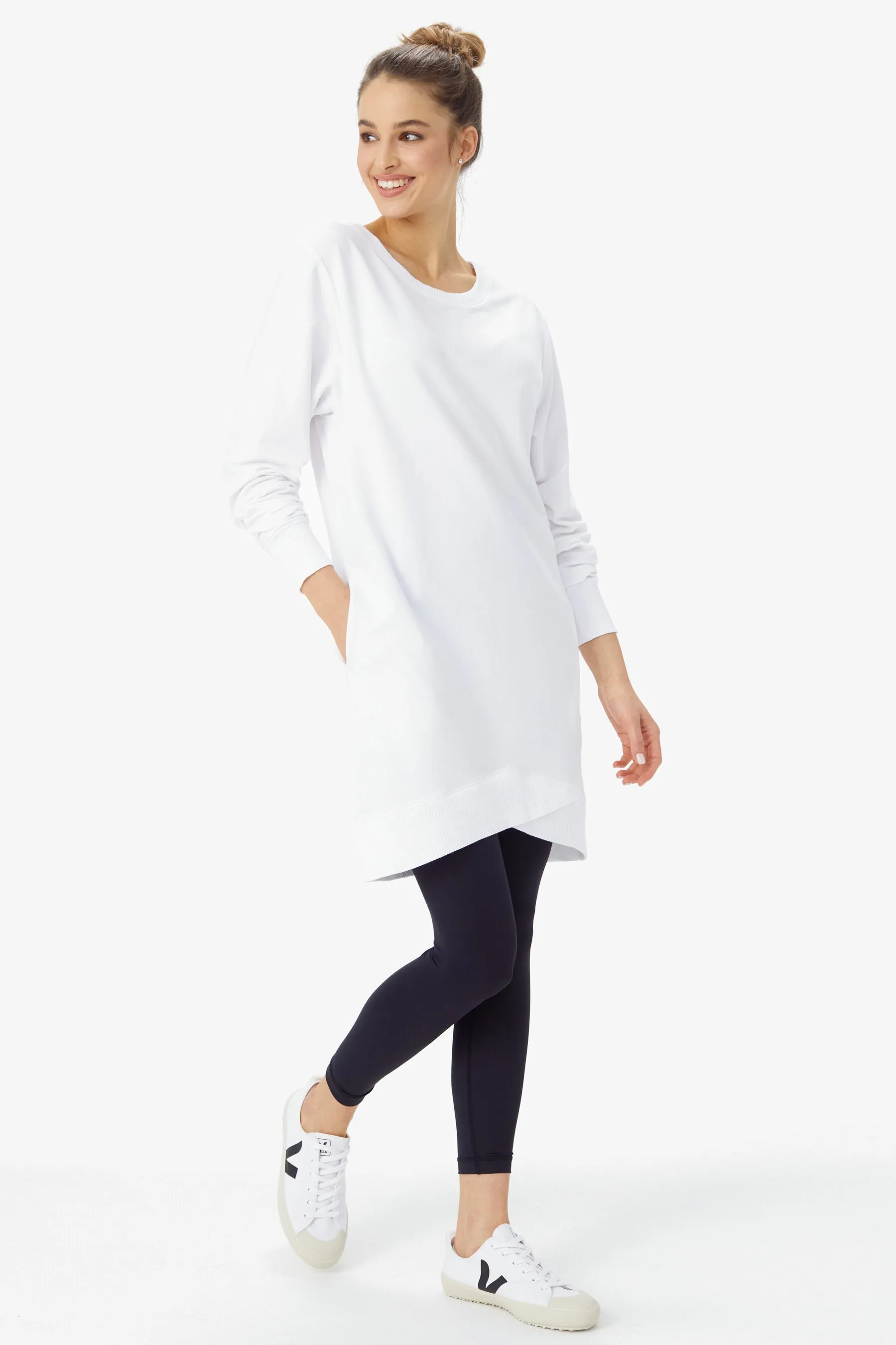 Flat Track Long Sleeve Sweatshirt Dress