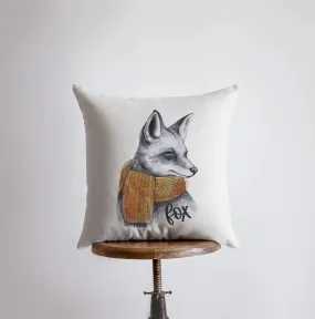 Fox Hipster | Pillow Cover | Fox Decor | Throw Pillow | Wilderness | Forest Animal | Animal Lover | Wild Animals Print | Wild Animals Art