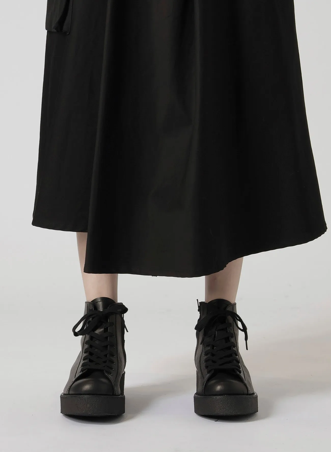 GABARDINE R-WIDE TUCK CARGO SKIRT