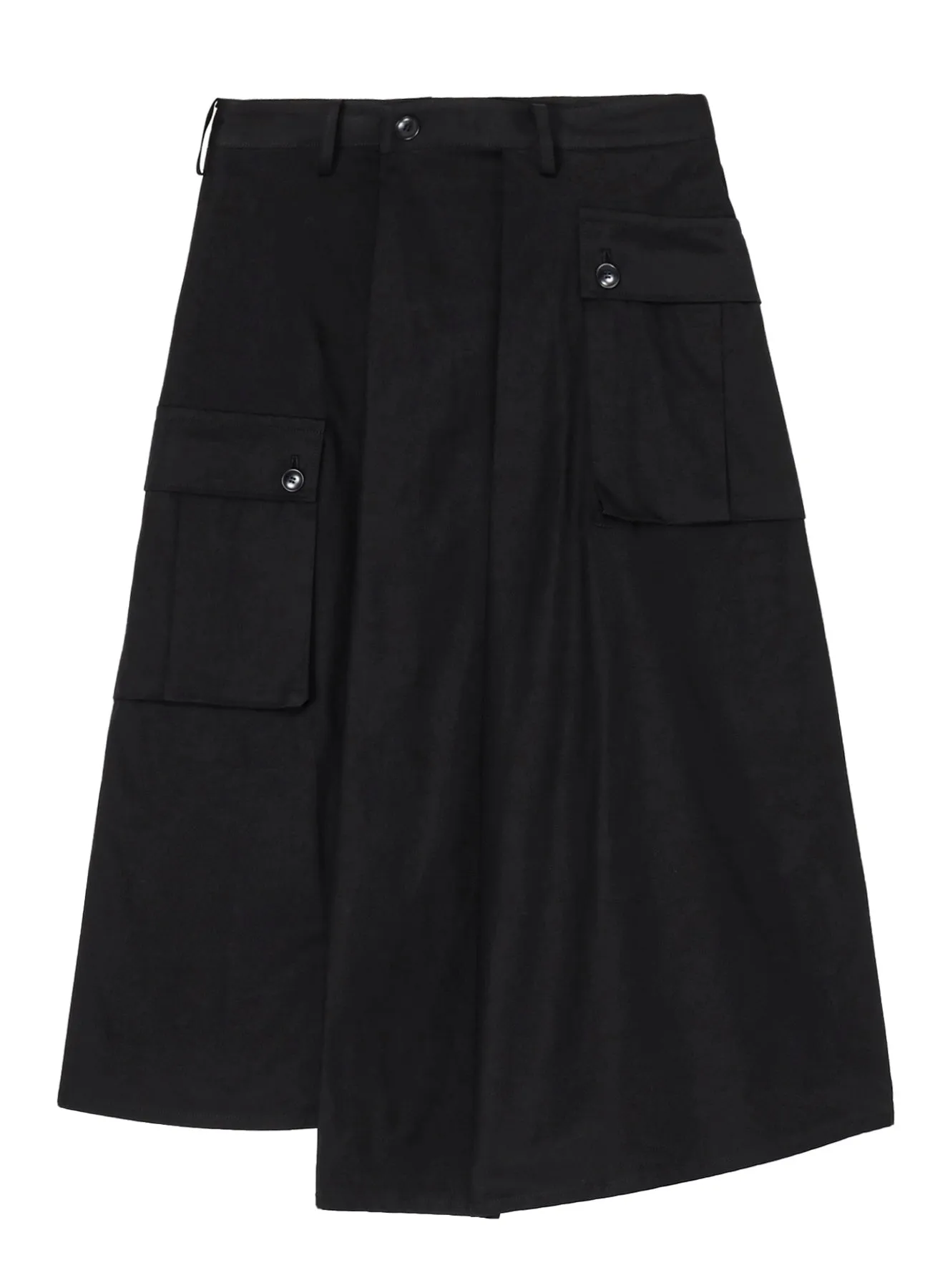 GABARDINE R-WIDE TUCK CARGO SKIRT