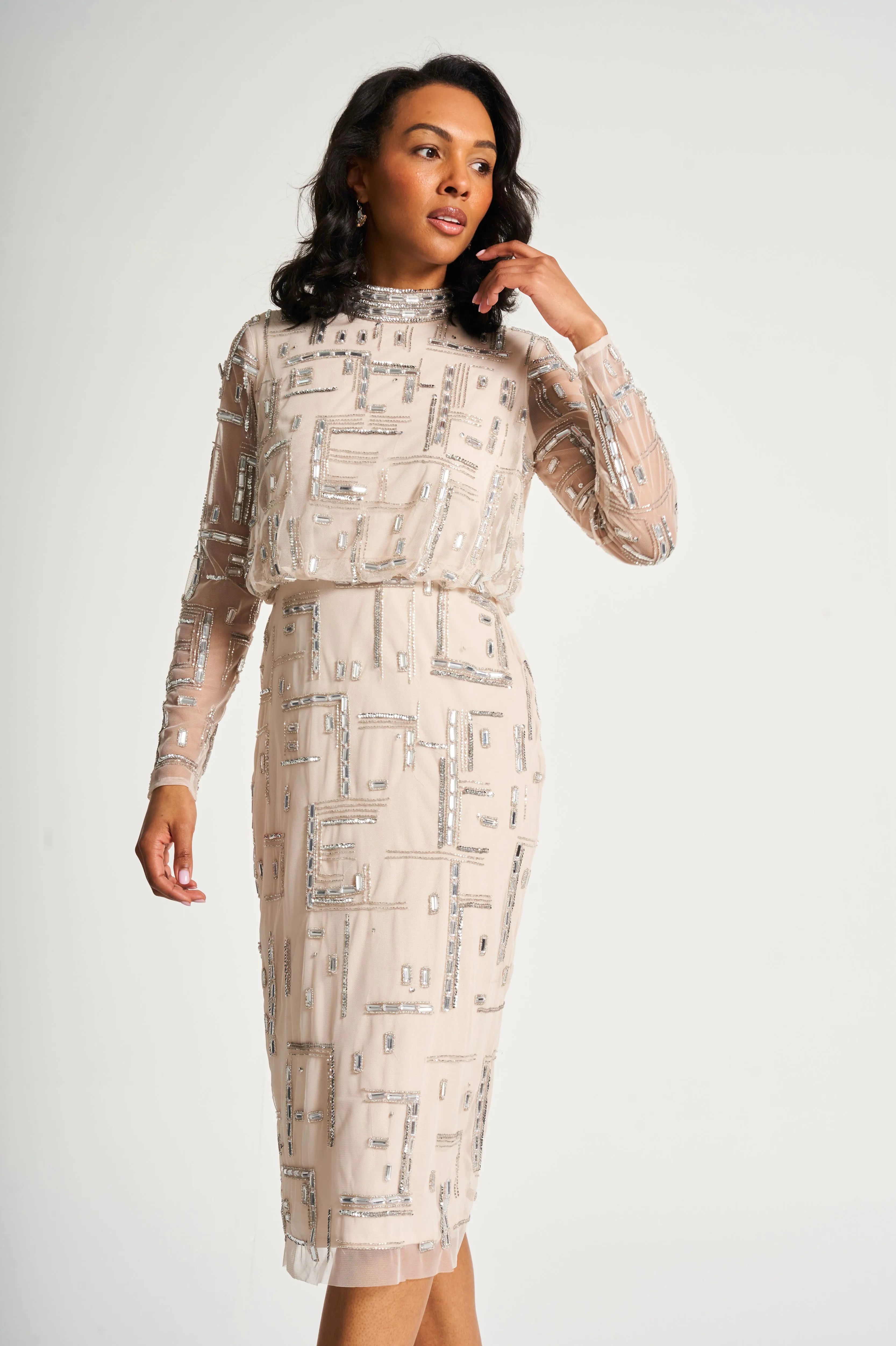 Giselle Embellished Midi Dress