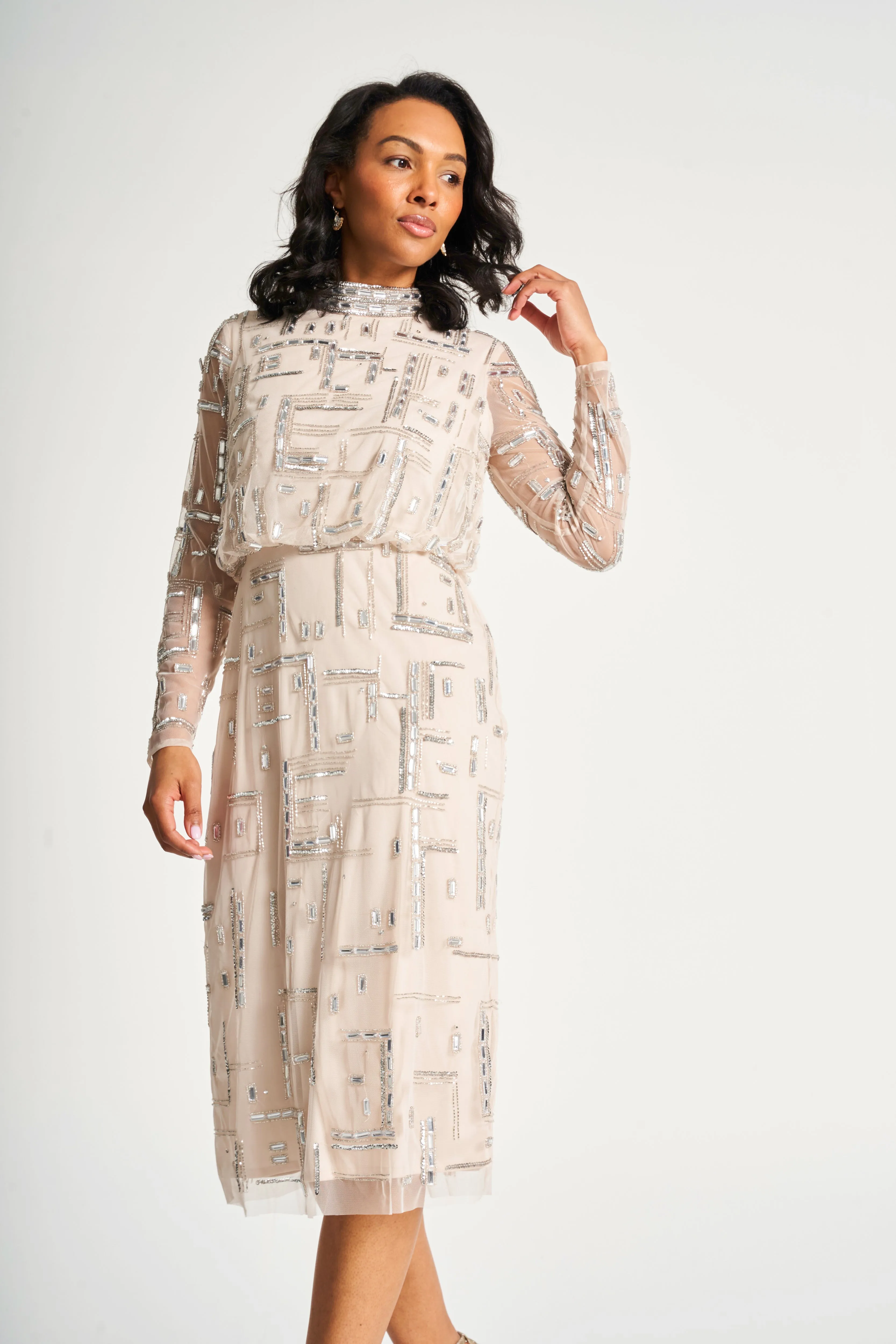 Giselle Embellished Midi Dress