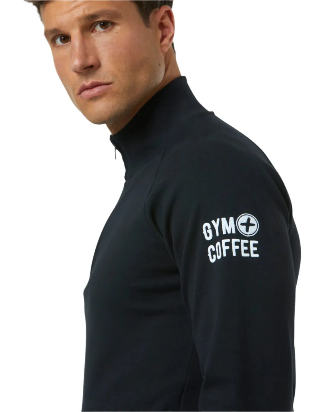 Gym Coffee Mens Chill Half Zip Black