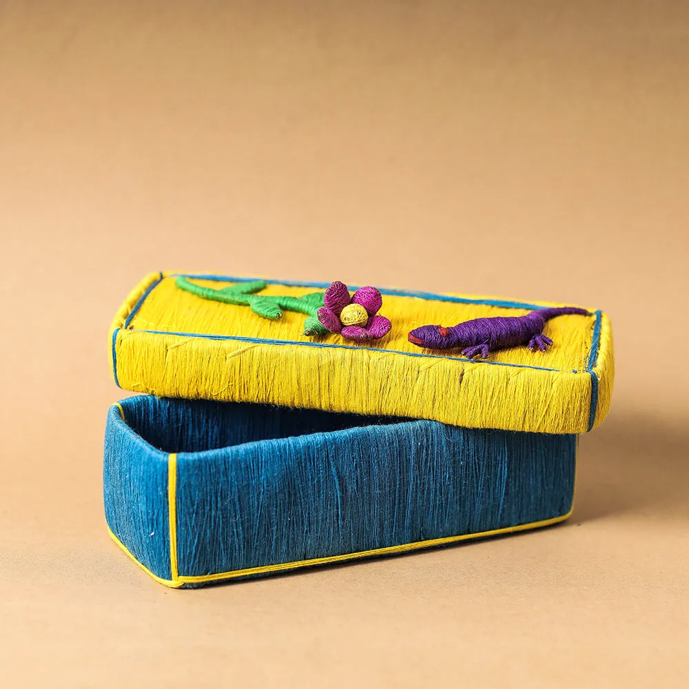 Handmade Coir Pen-Pencil Box - Lizard with Flower