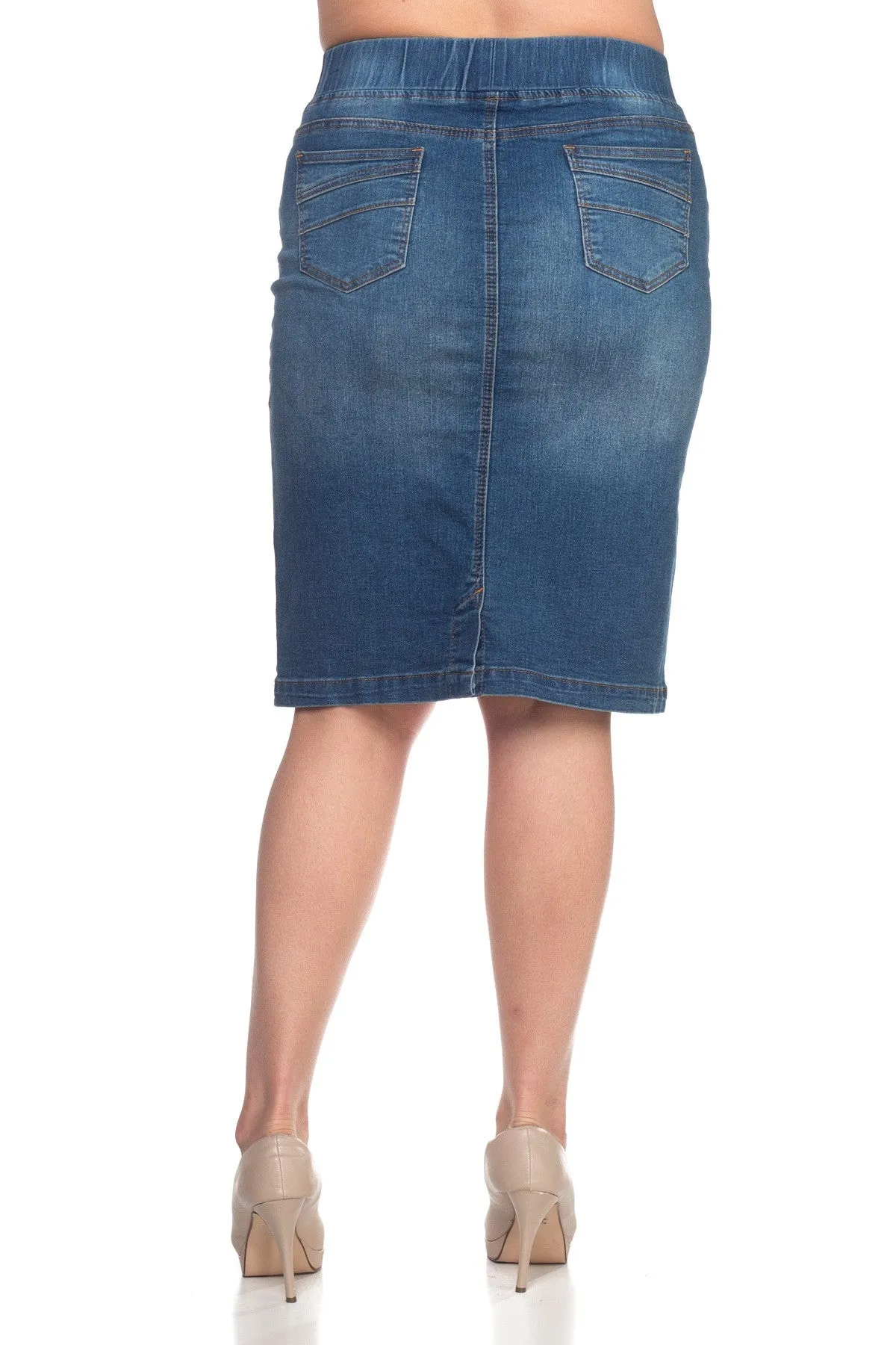 Hazel Denim Skirt Plus