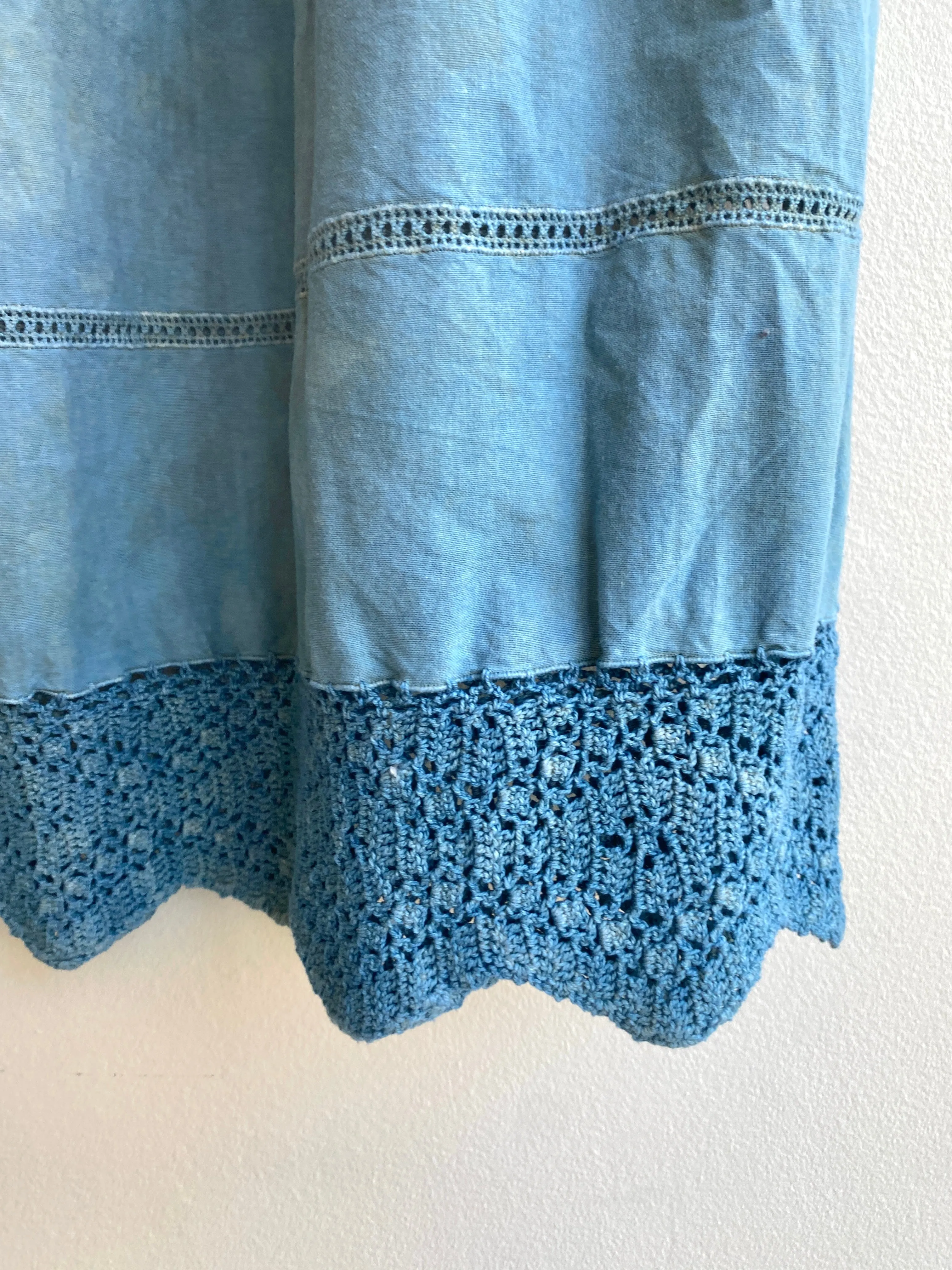 Heirloom Indigo & Crochet Skirt