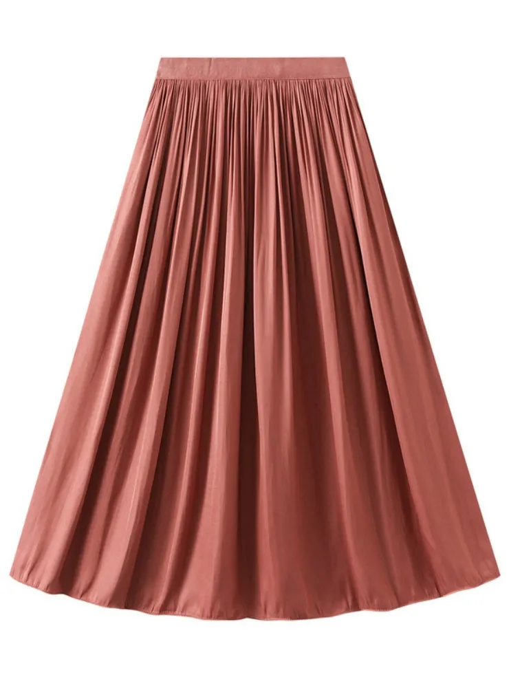 High Waist and Slim Pleated Skirt