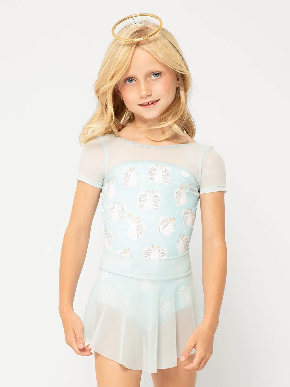 Hipster Skirt Kids Powder Blue Mesh RTW