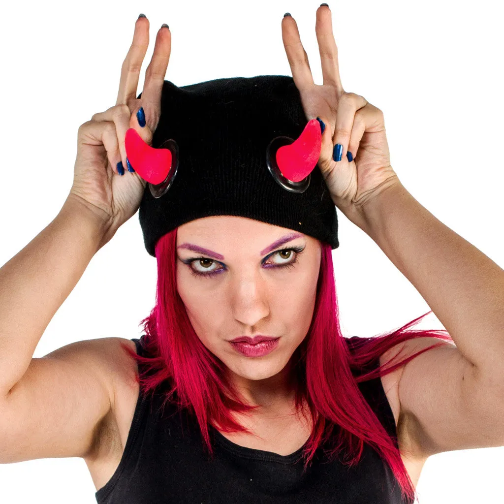 HORN BEANIE RED