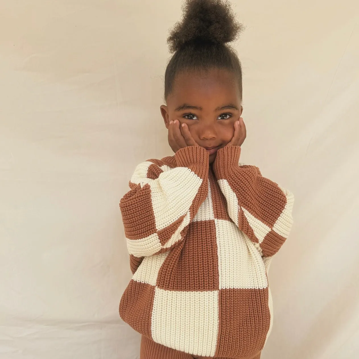 Hunter   Rose: Aspen Kids Jumper - Checkerboard