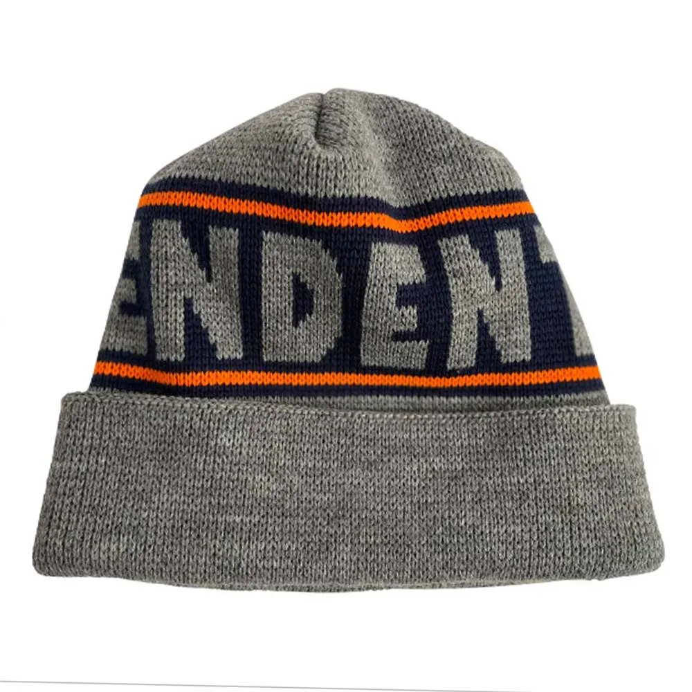 Independent Beanie Bar Logo Long Shoreman Dark Grey Unisex