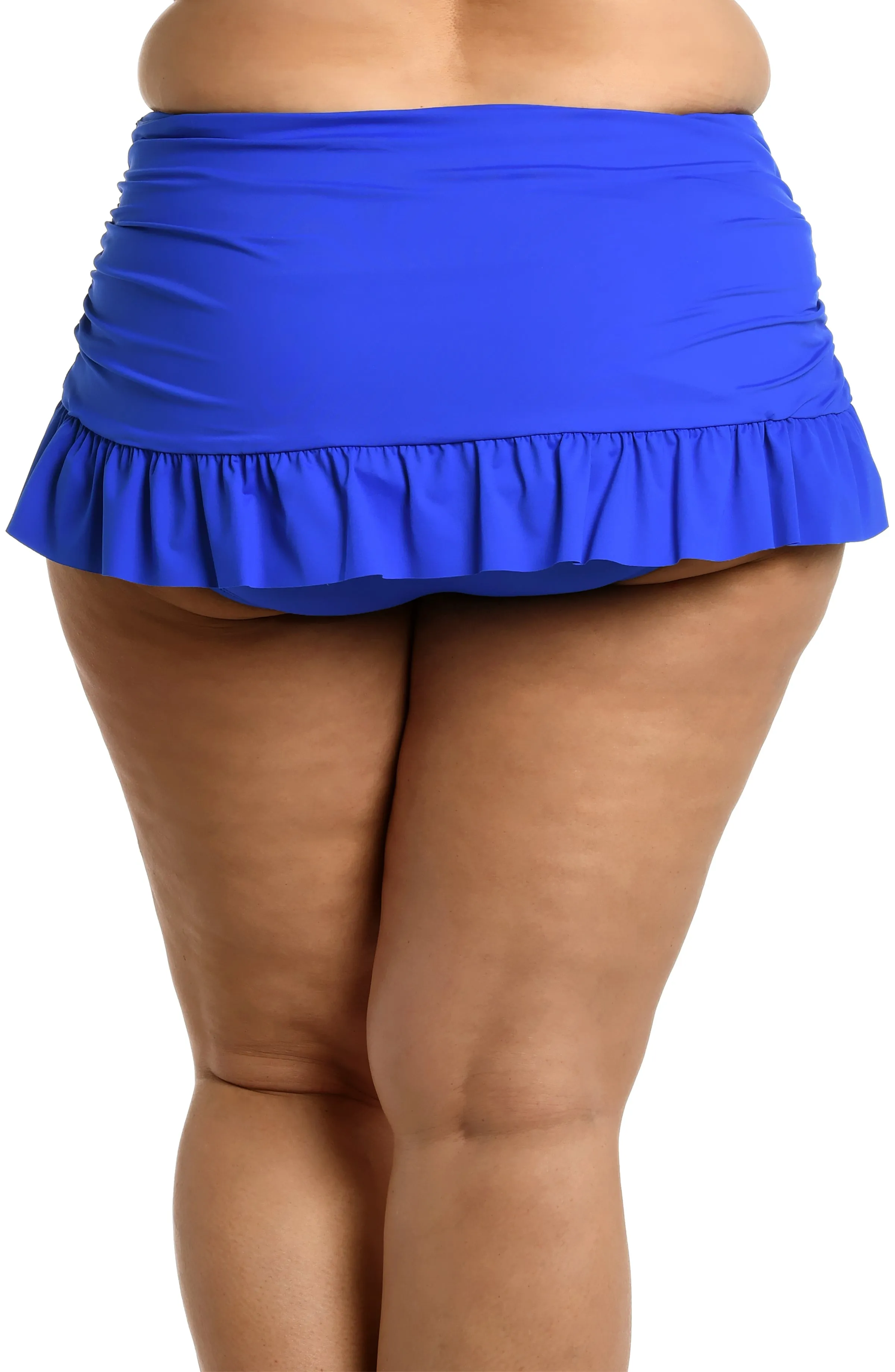 Island Goddess Ruffle Skirted Bottom - Sapphire