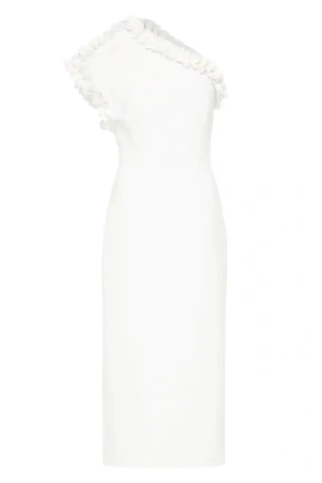 Ivory Baci One Shoulder Midi Dress