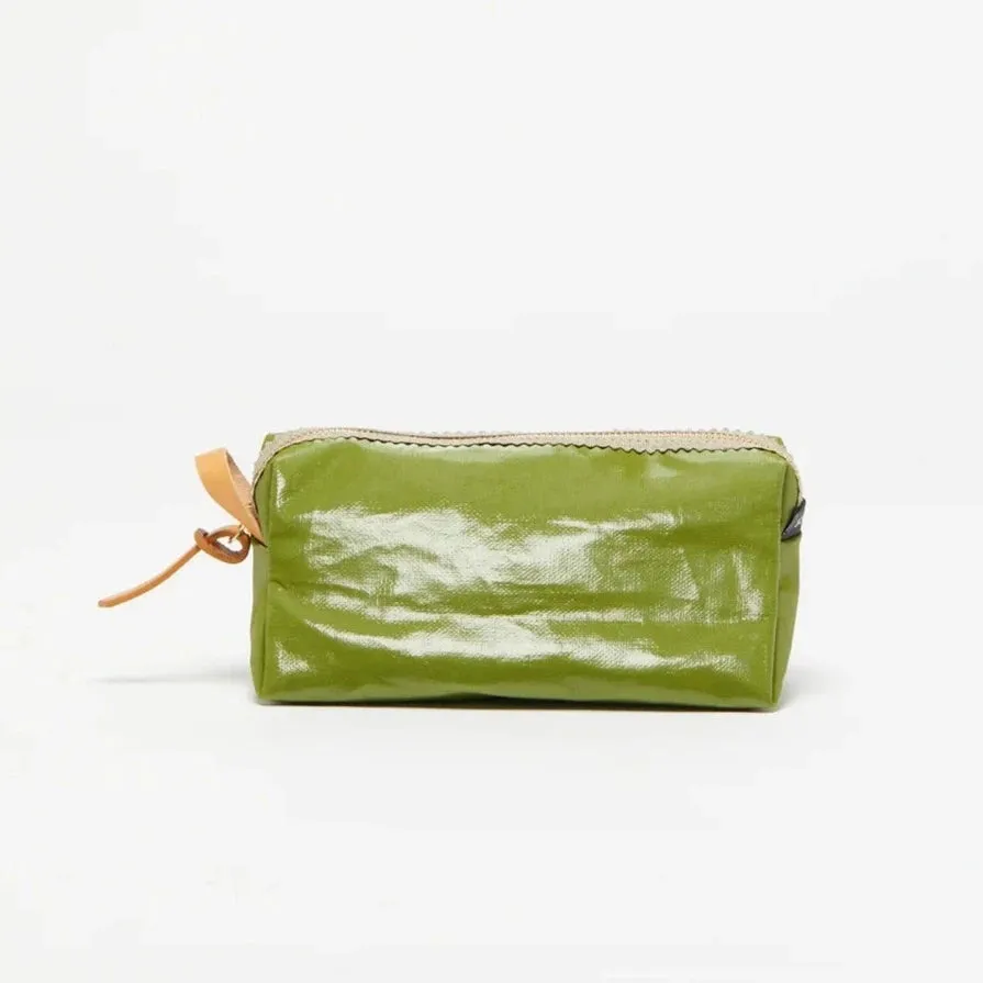 Jack Gomme Paris Blush Linen Pouch Green