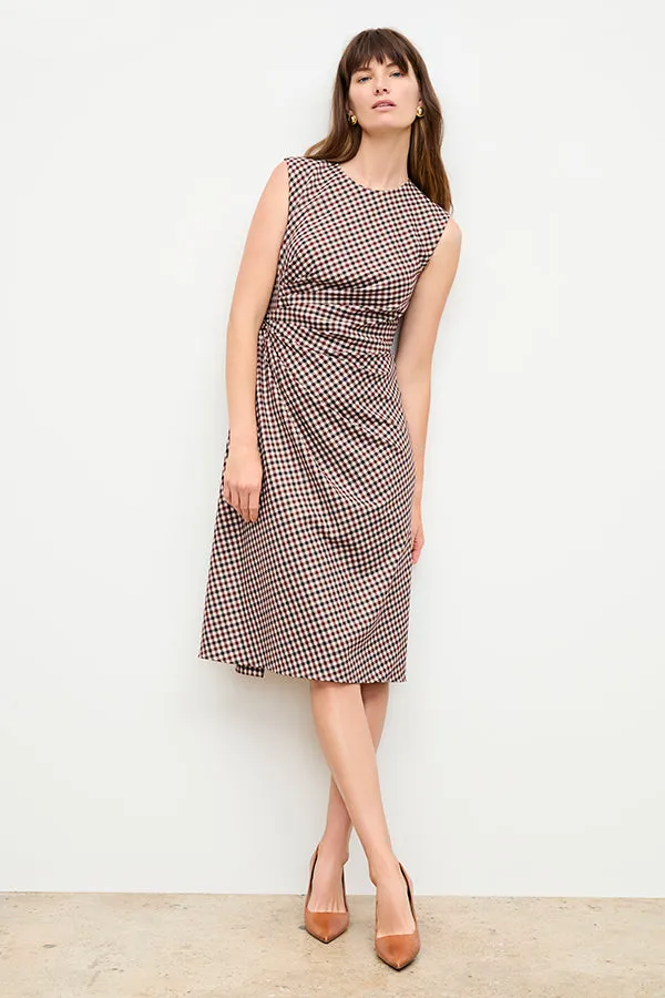 Jeannine Dress - Windowpane Sharkskin :: Windowpane Multi