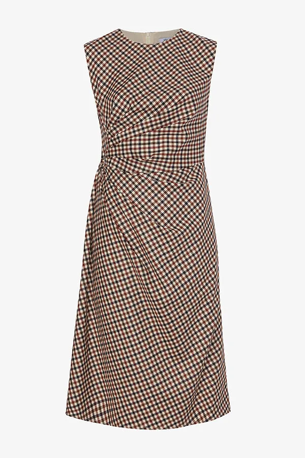 Jeannine Dress - Windowpane Sharkskin :: Windowpane Multi