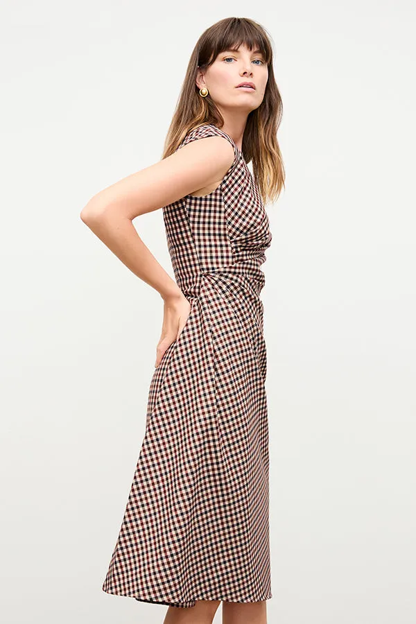 Jeannine Dress - Windowpane Sharkskin :: Windowpane Multi