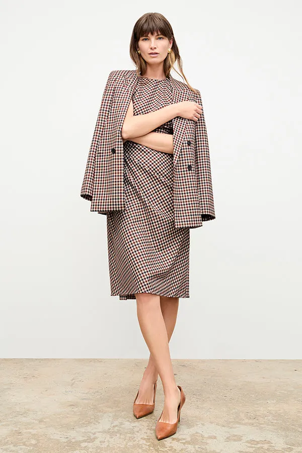 Jeannine Dress - Windowpane Sharkskin :: Windowpane Multi