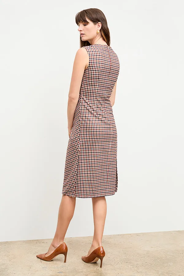 Jeannine Dress - Windowpane Sharkskin :: Windowpane Multi