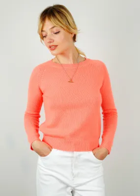 JU Crop Crew in Neon Coral