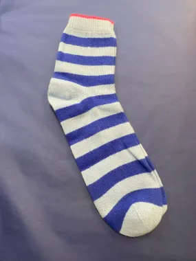 Jumper 1234 Cashmere Bed Socks - Blue Stripe