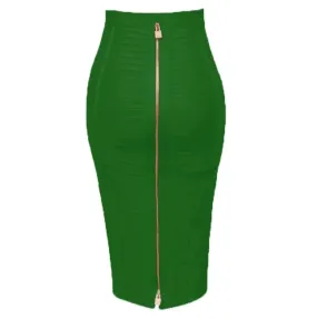 KELLY GREEN BODY-ODY BANDAGE SKIRT