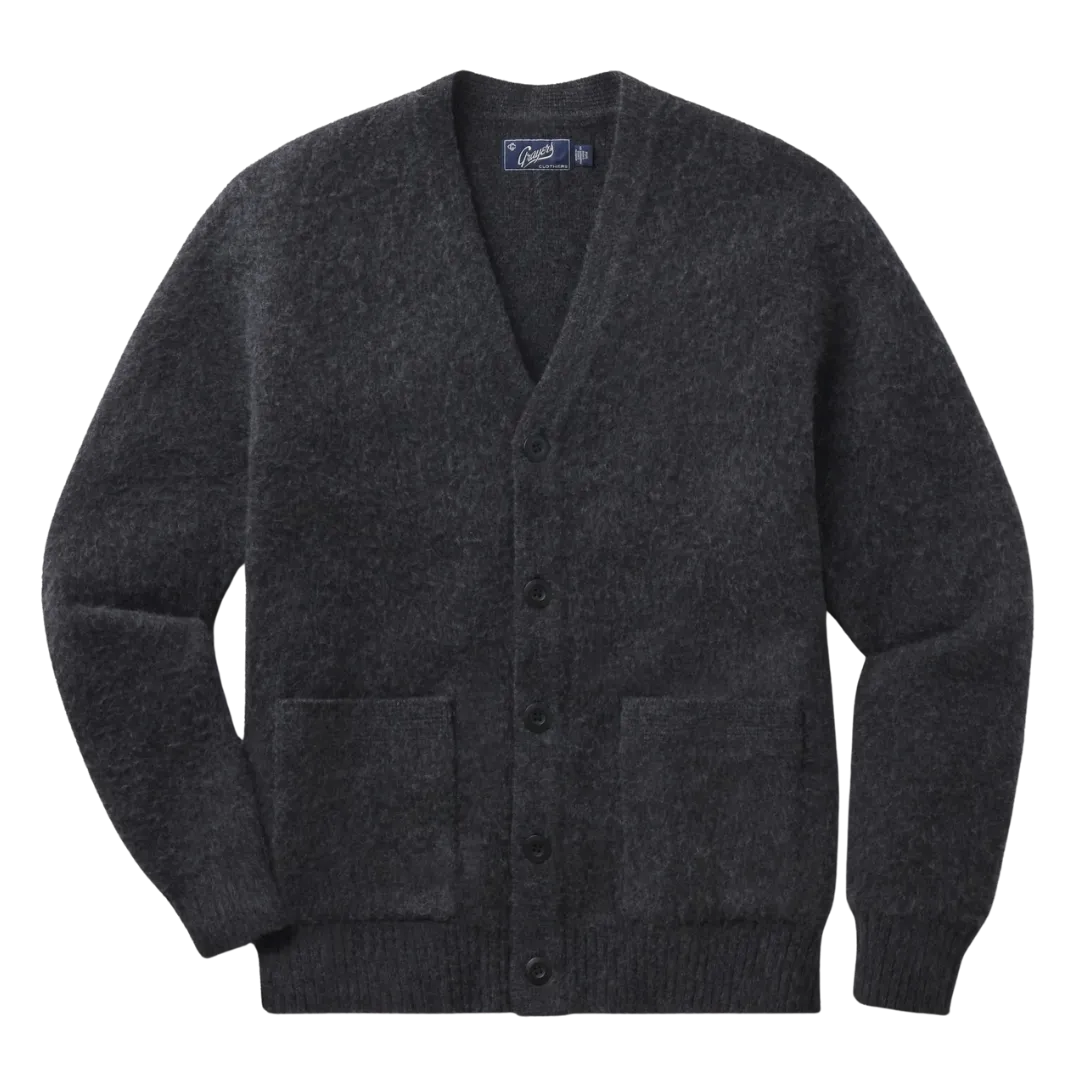 Kent Mohair Cardigan - Charcoal