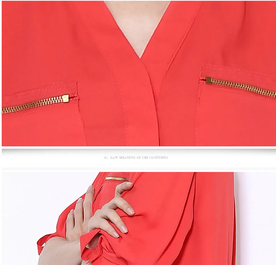 Ketty More Women Long Sleeve Crepe Collar Neck Shirt-KMWSB740