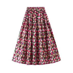 Ladies Oil Painting Print Skirt