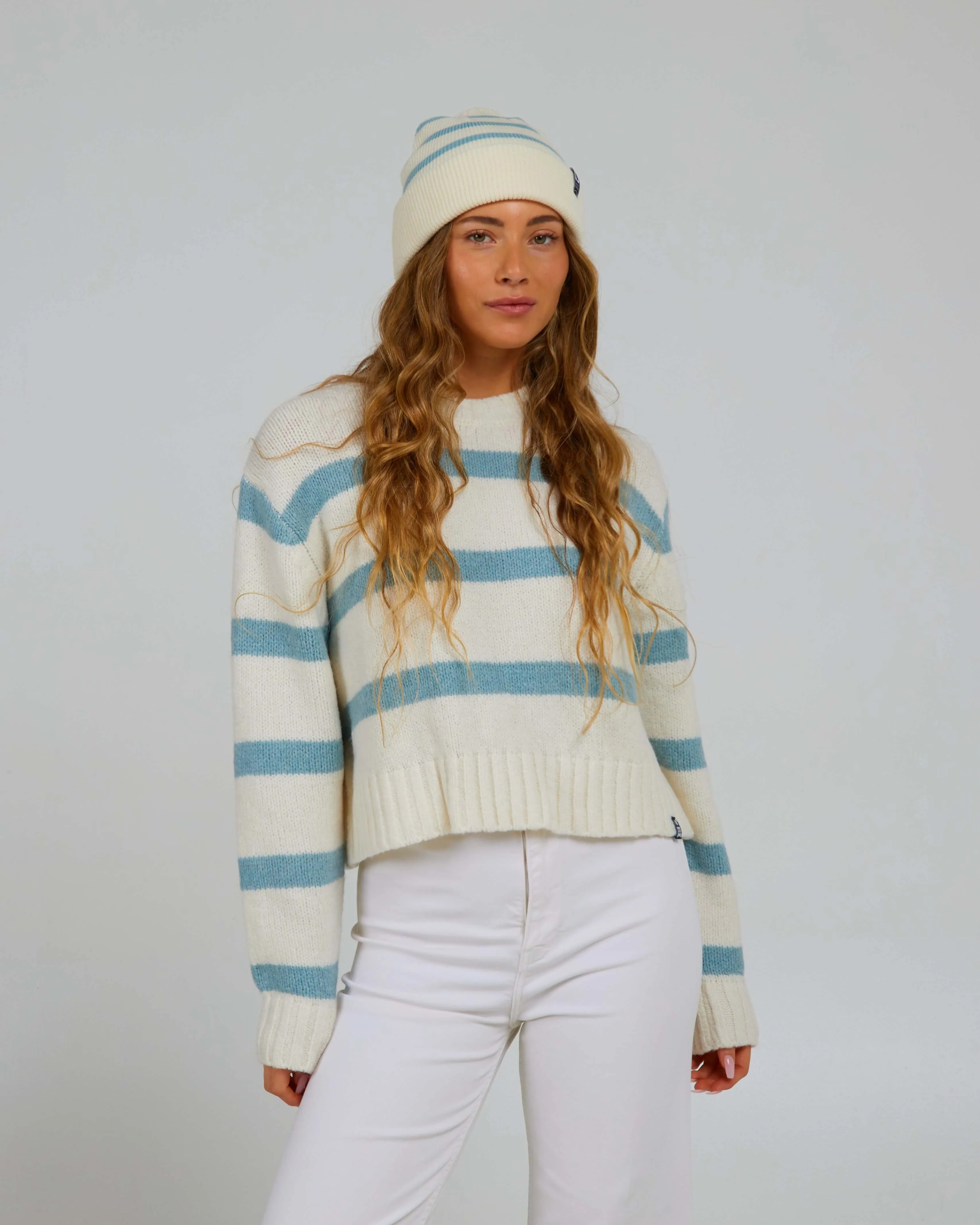 Lighthouse Beanie - Off White/Cloud Blue