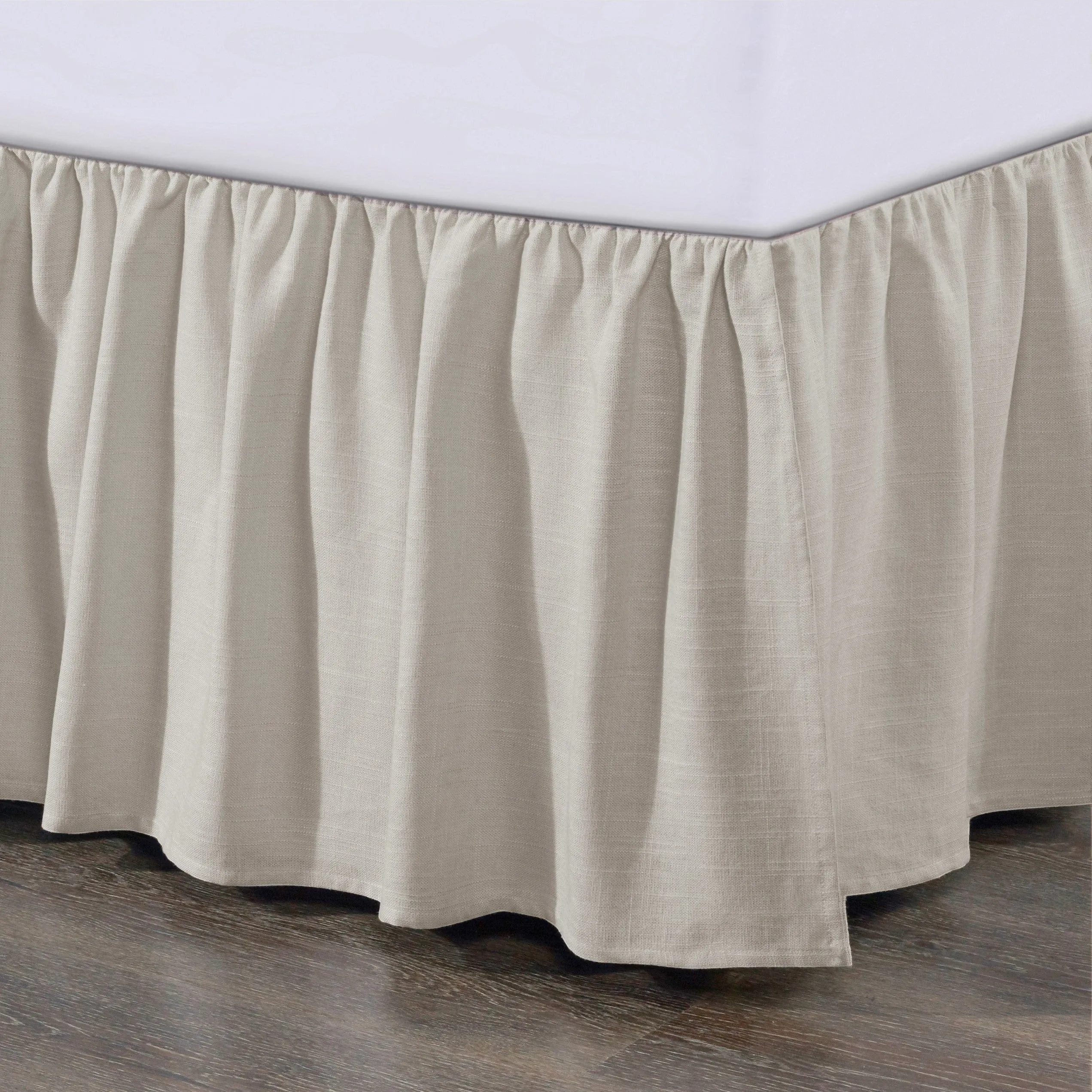 Lily Gathered Linen Bed Skirt