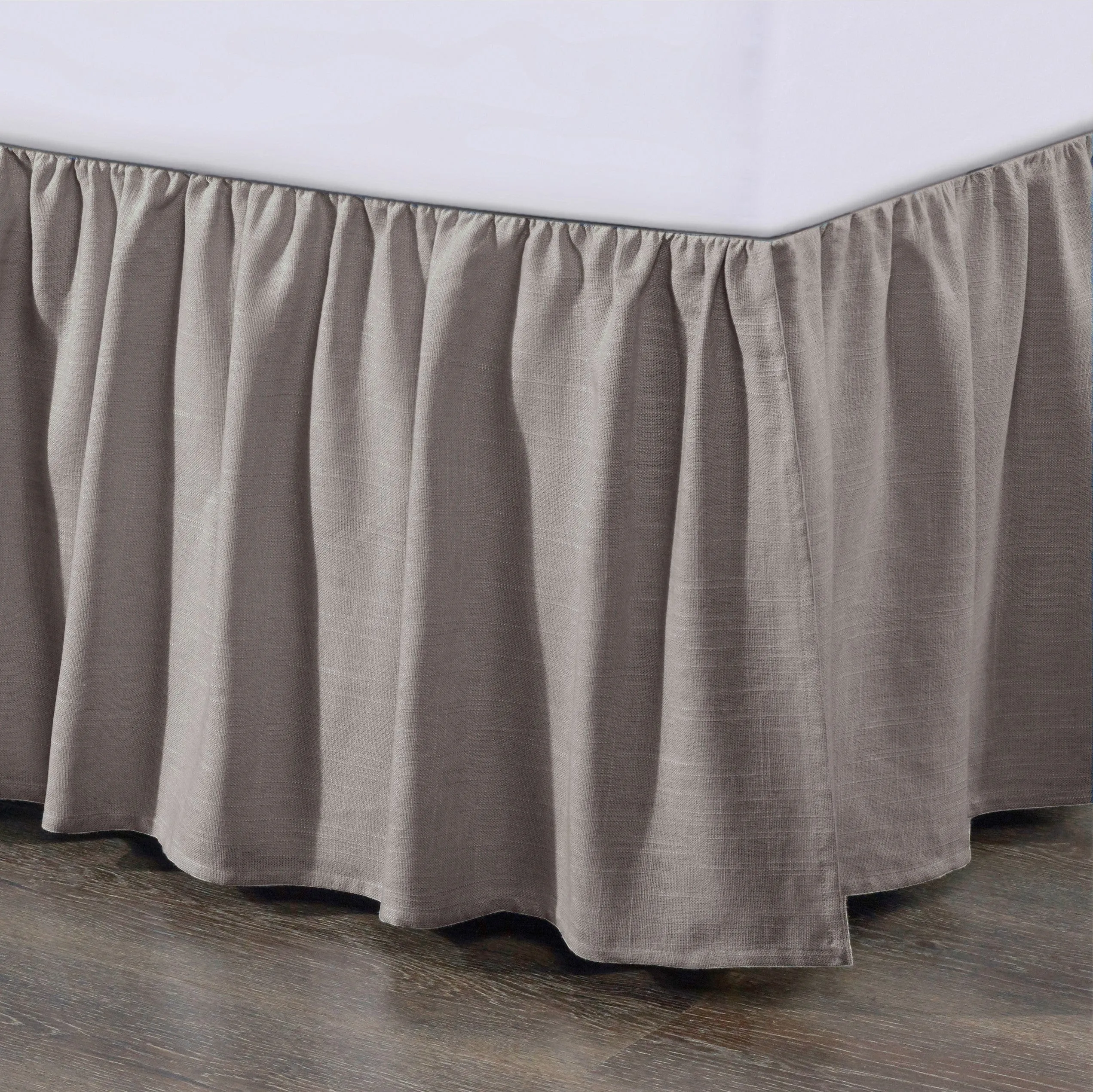 Lily Gathered Linen Bed Skirt