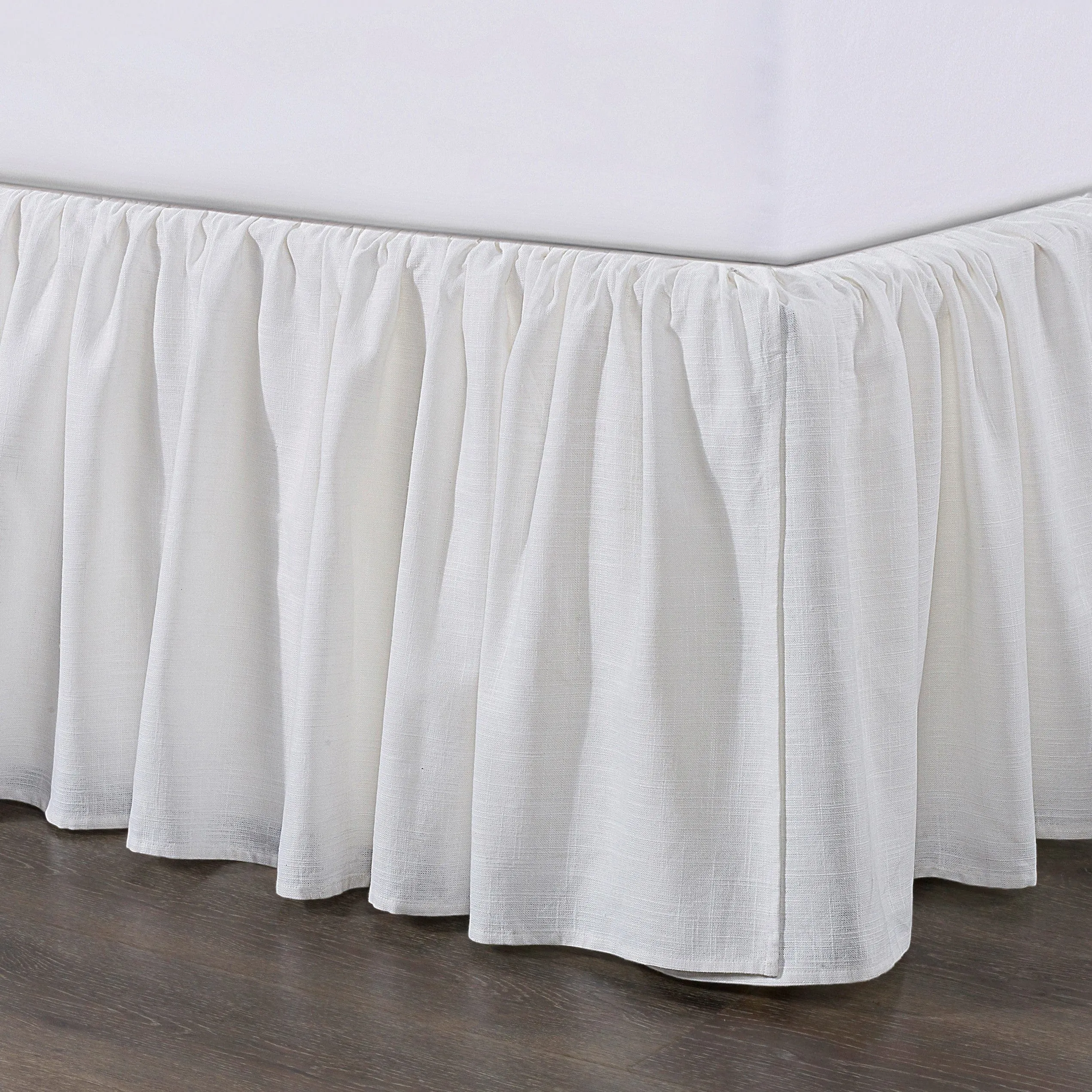 Lily Gathered Linen Bed Skirt