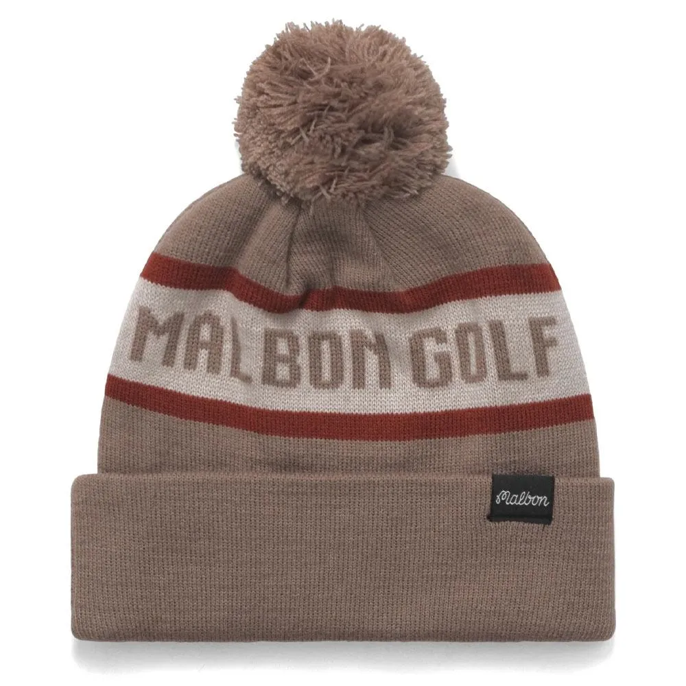 Malbon Alaska Golf Beanie Brown - FW24