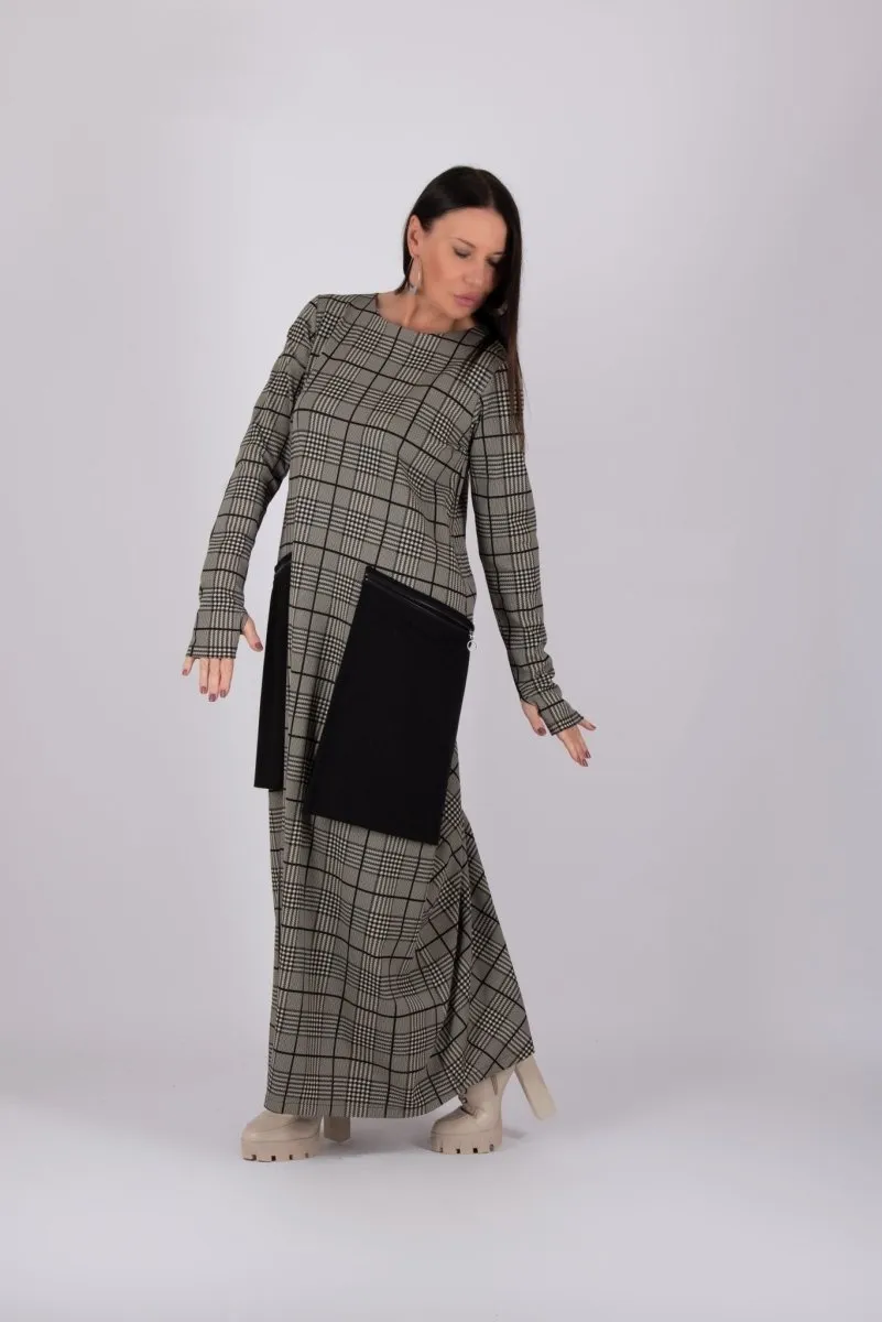 Maxi Plaid Dress LARA