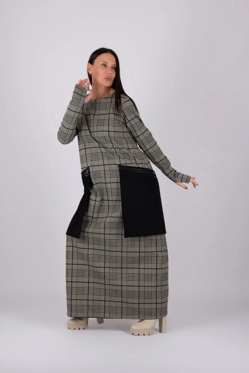 Maxi Plaid Dress LARA