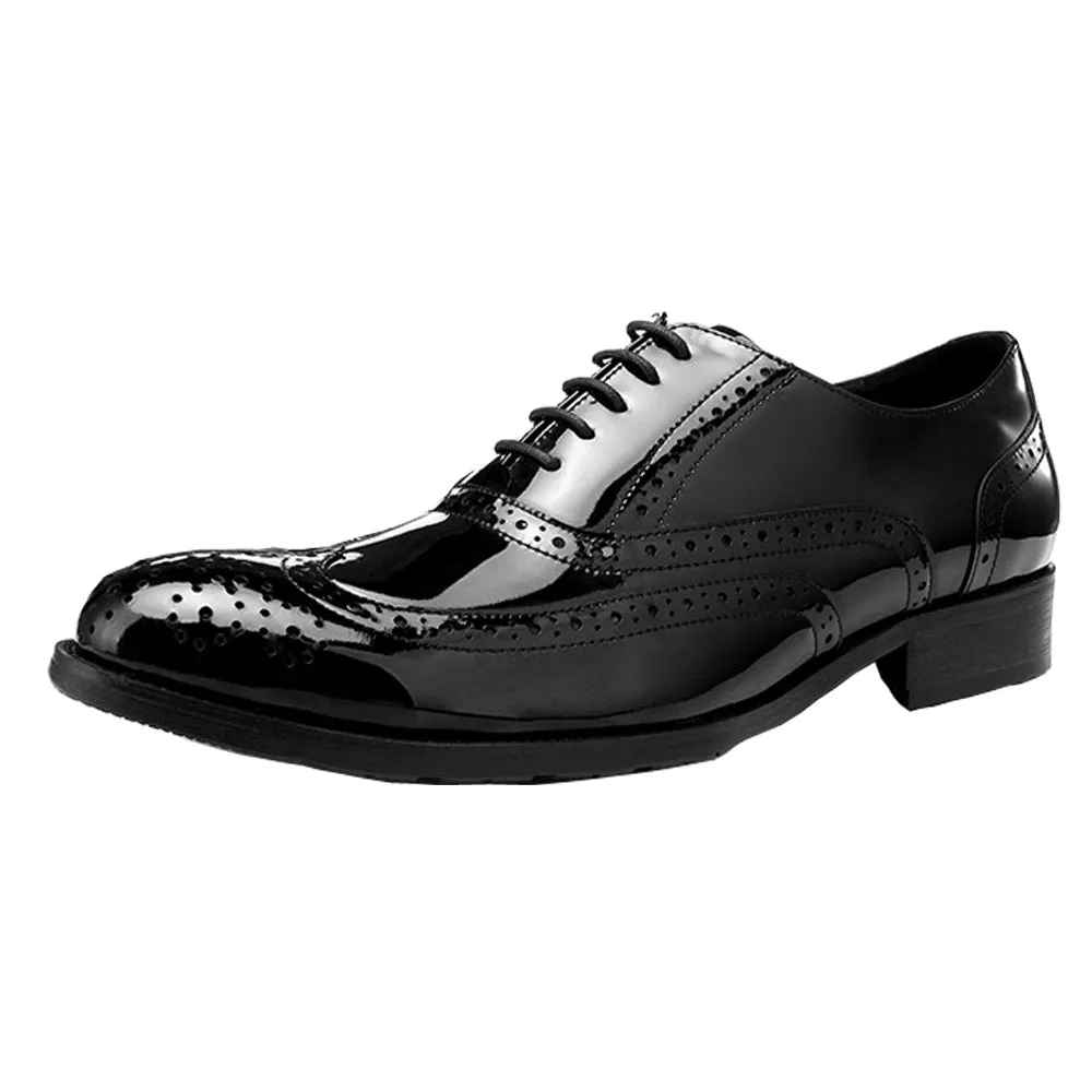 Men Lace Up Wing Tip Brogue Formal Shoes