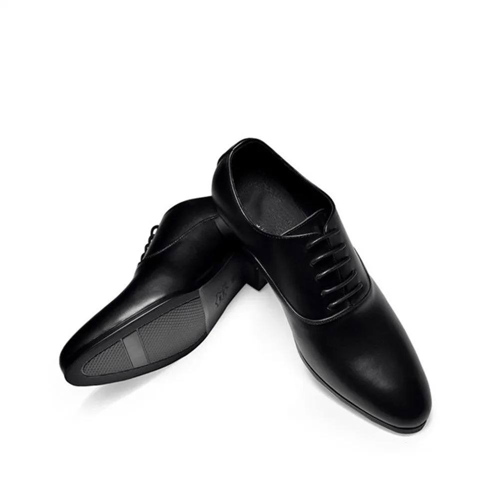 Men Solid White Genuine Leather Formal Shoes