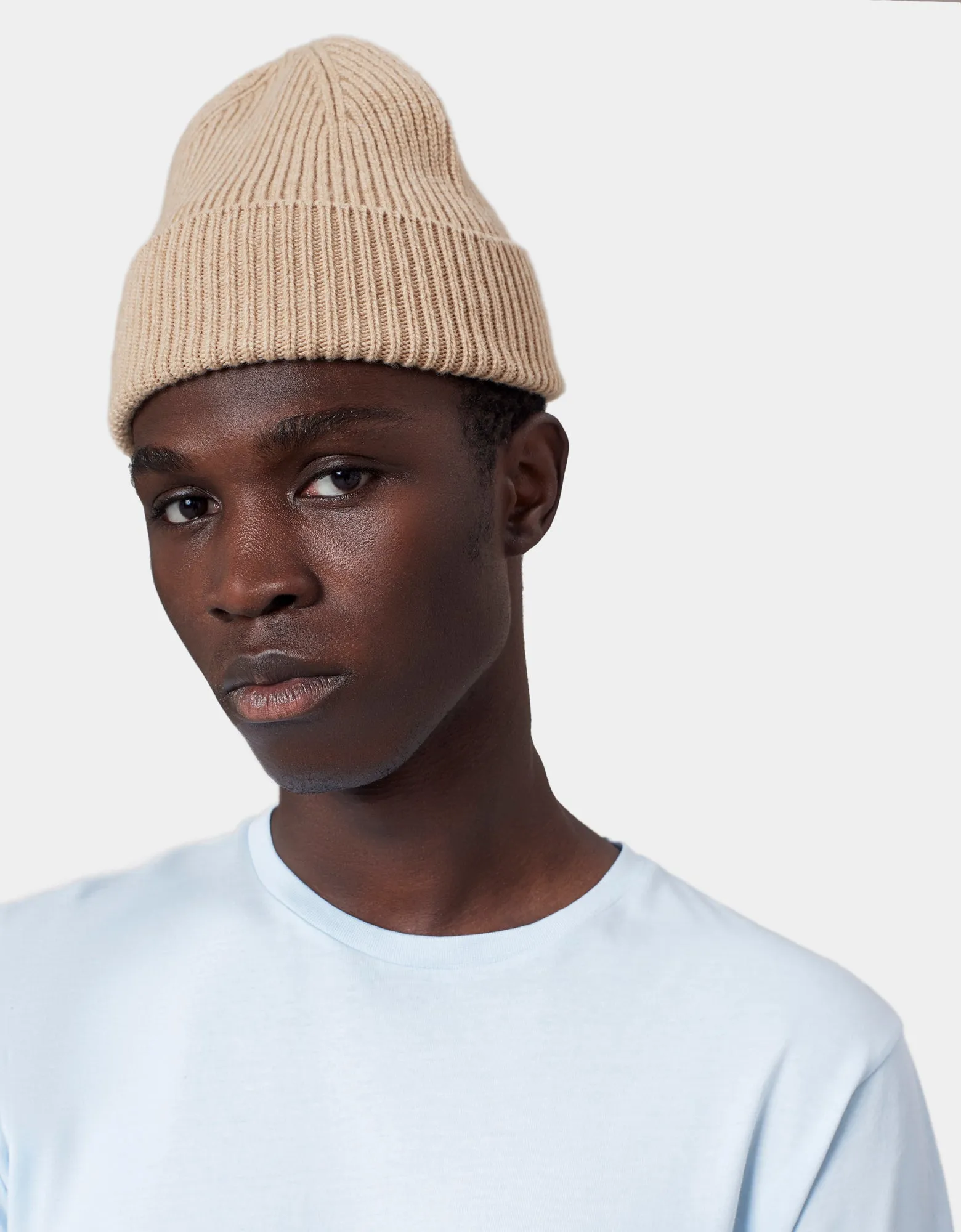 Merino Wool Beanie - Ivory White