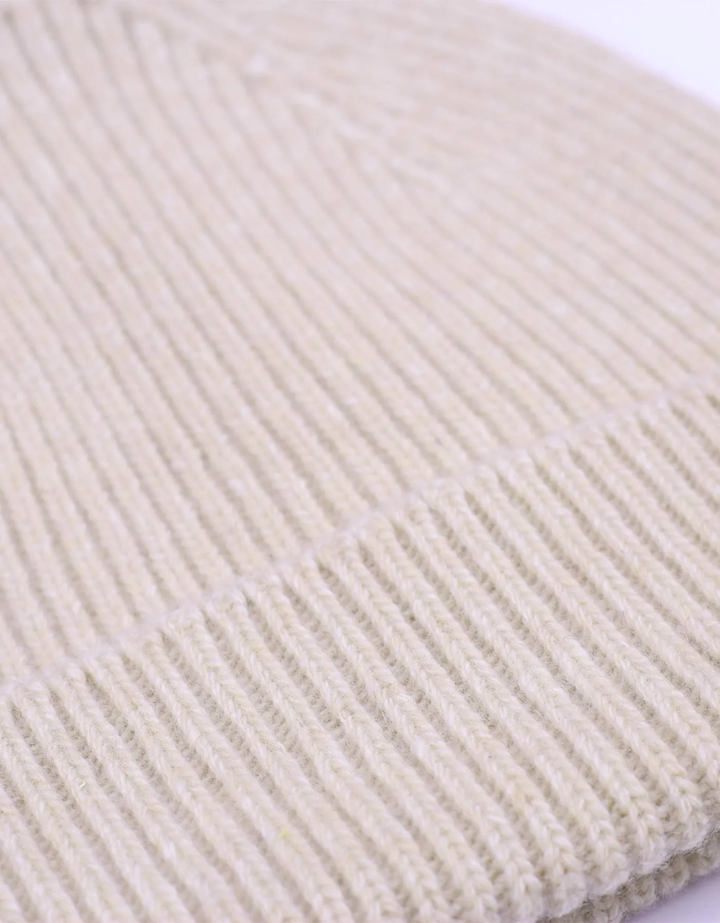 Merino Wool Beanie - Ivory White