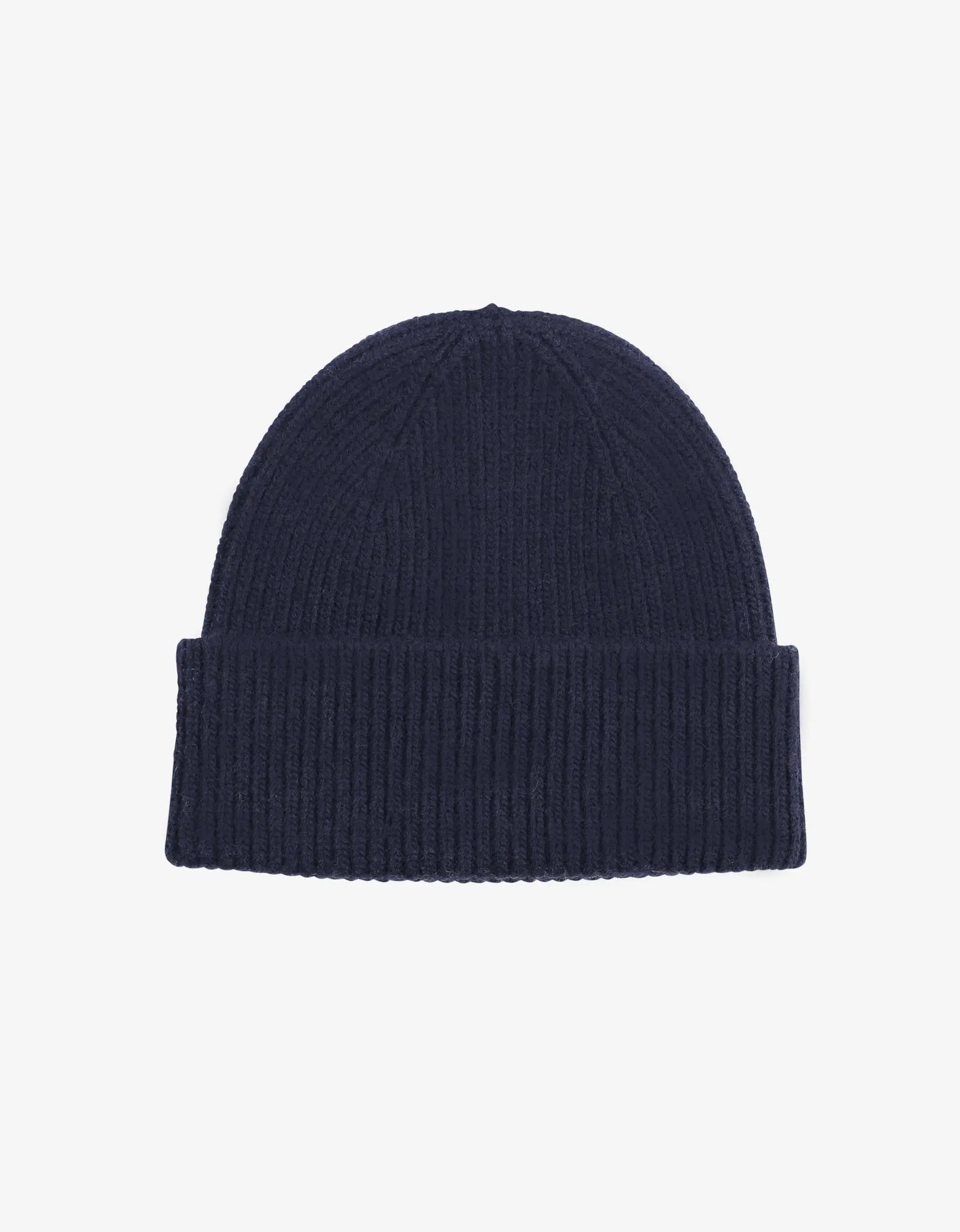 Merino Wool Beanie - Navy Blue