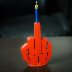 Middle Finger Pencil Holder - Unique Pen Cup and Desk Accessory