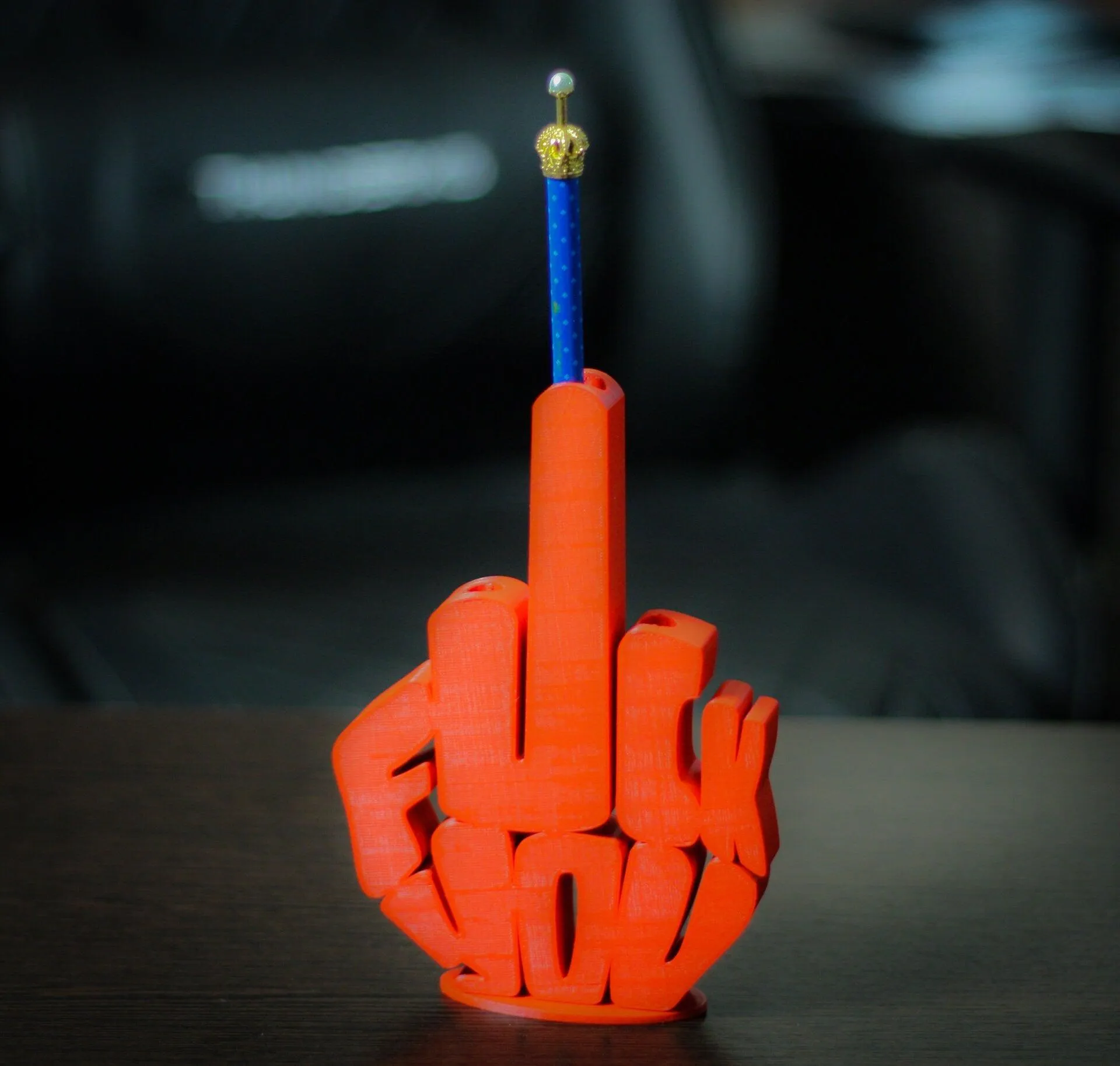 Middle Finger Pencil Holder - Unique Pen Cup and Desk Accessory