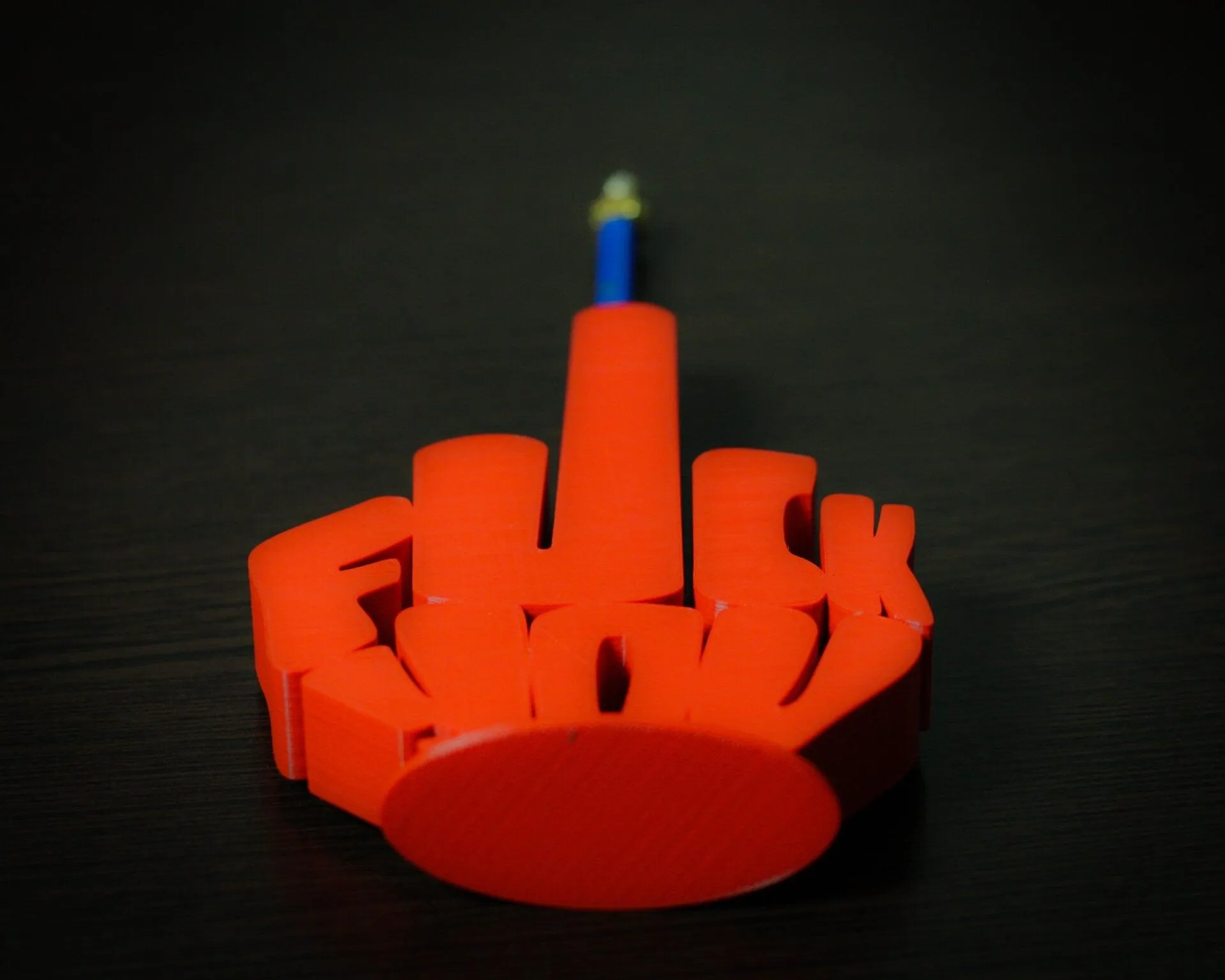 Middle Finger Pencil Holder - Unique Pen Cup and Desk Accessory