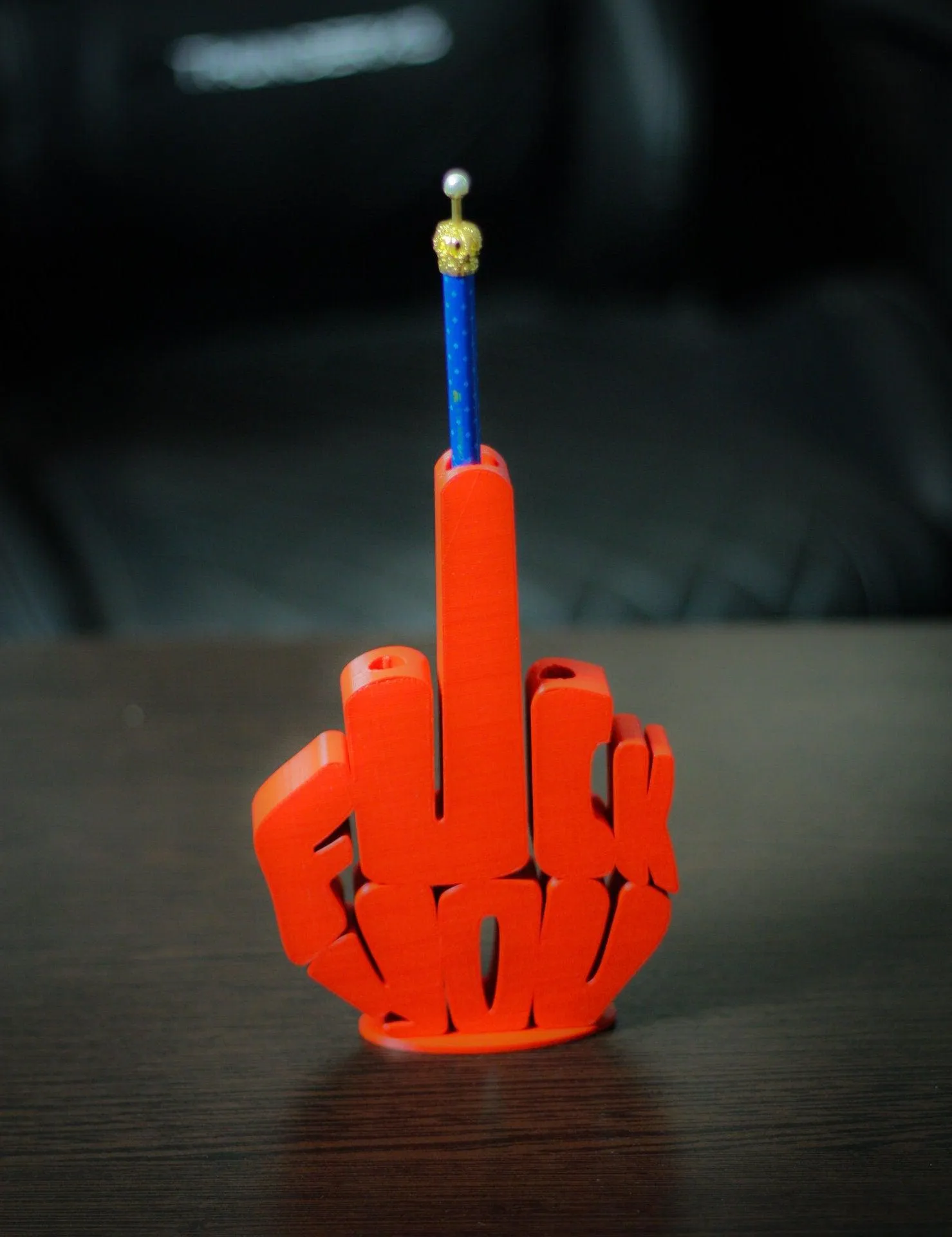 Middle Finger Pencil Holder - Unique Pen Cup and Desk Accessory