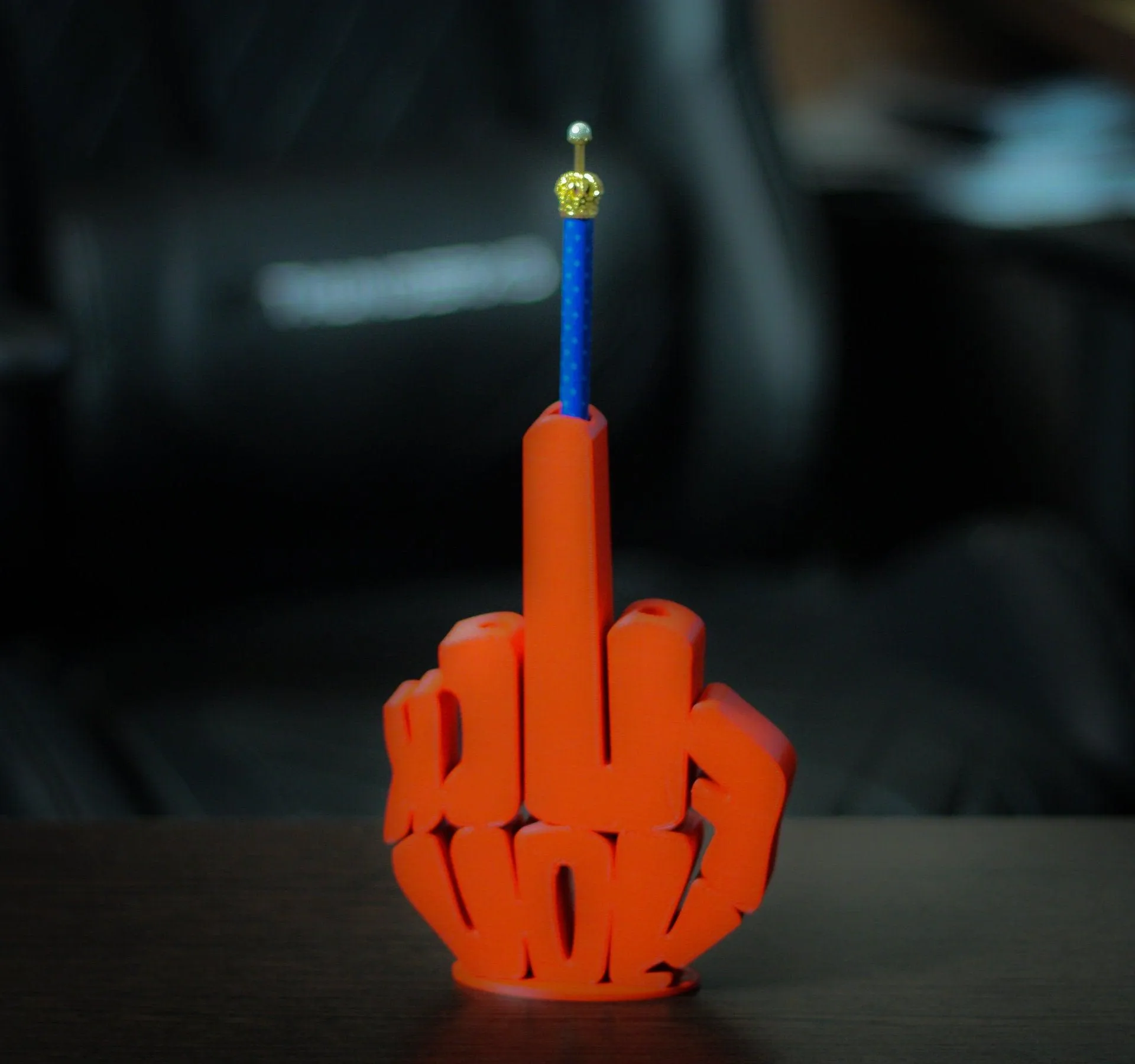 Middle Finger Pencil Holder - Unique Pen Cup and Desk Accessory