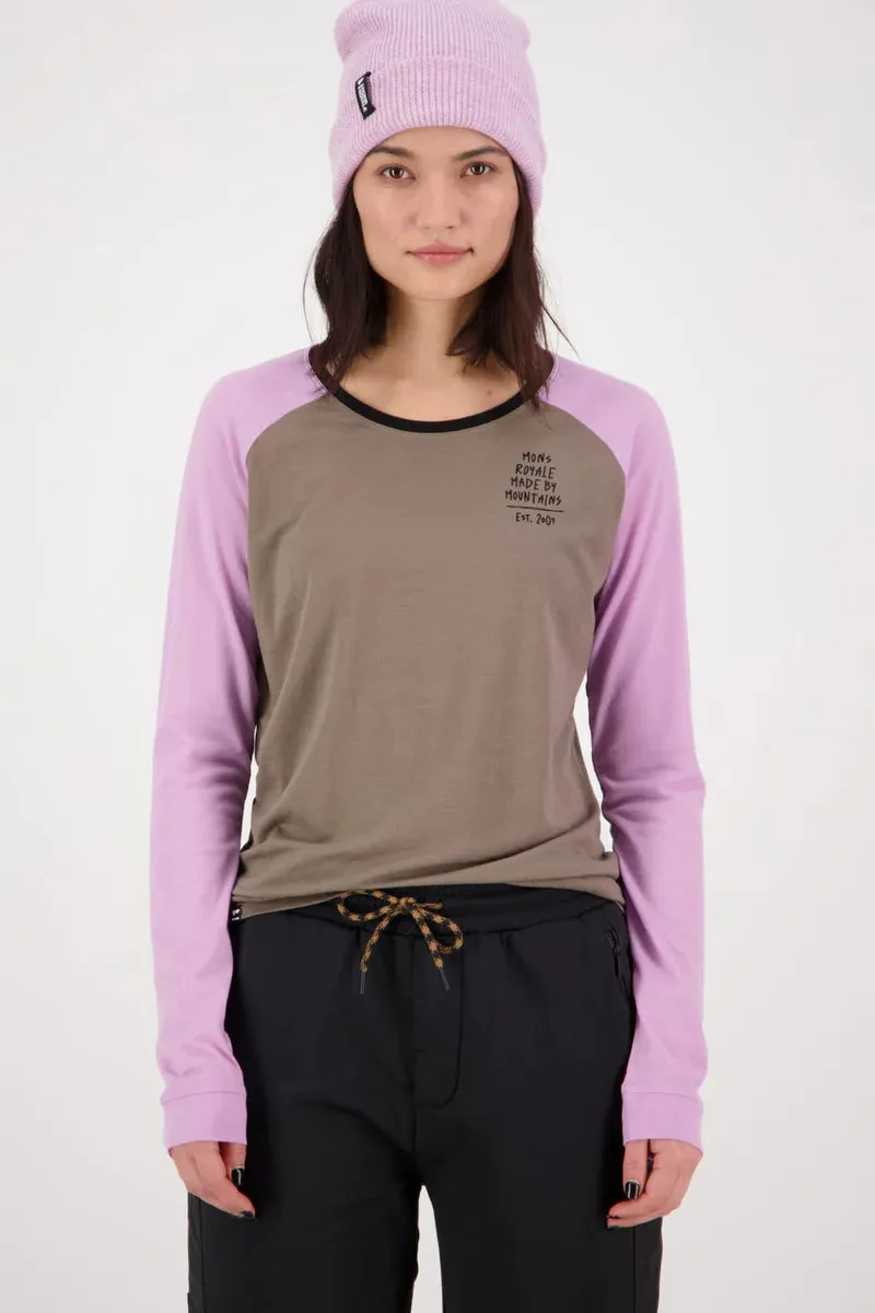 MONS ROYALE Women's Icon Merino Air-Con Raglan L/S Crew